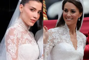 Michelle Salas se inspiró en Kate Middleton para el diseño de su vestido nupcial 