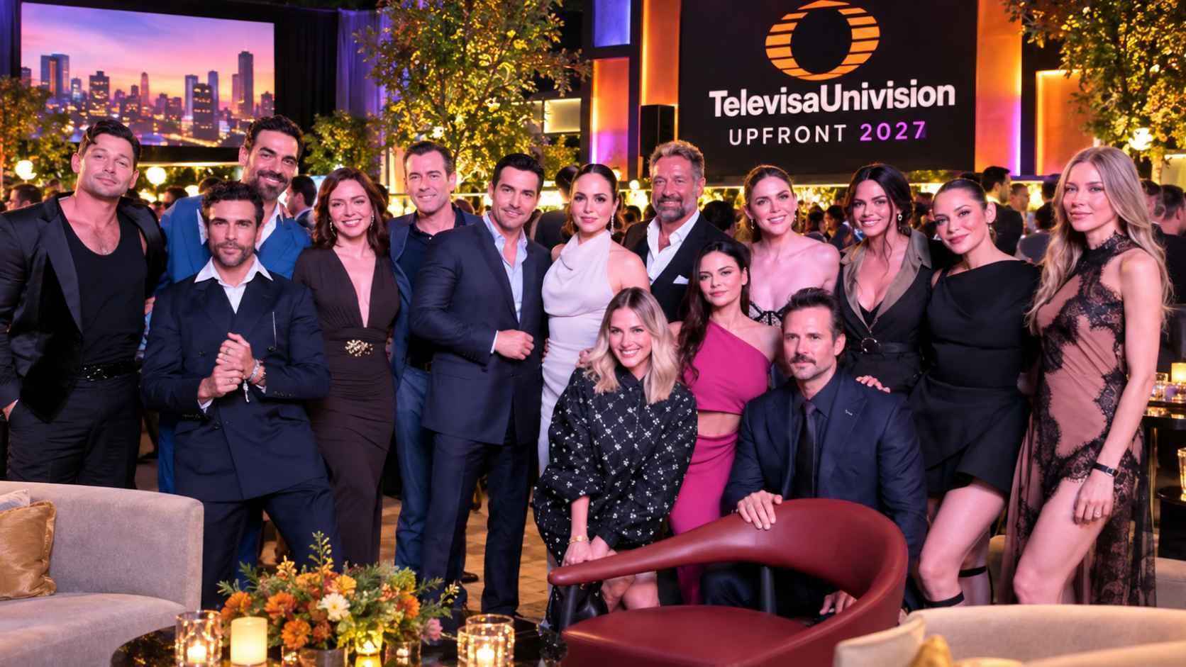 Elenco de TelevisaUnivision reunido durante el Upfront 2027